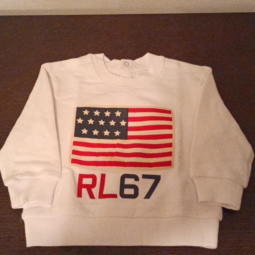 Ralph Lauren Polo Sweatshirt Flag Cotton Terry Sweatshirt